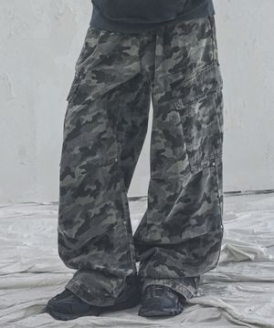 Side Big Cargo Pants LIGHT CAMO