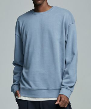 세미 오버핏 스웻 셔츠 [ASH BLUE]