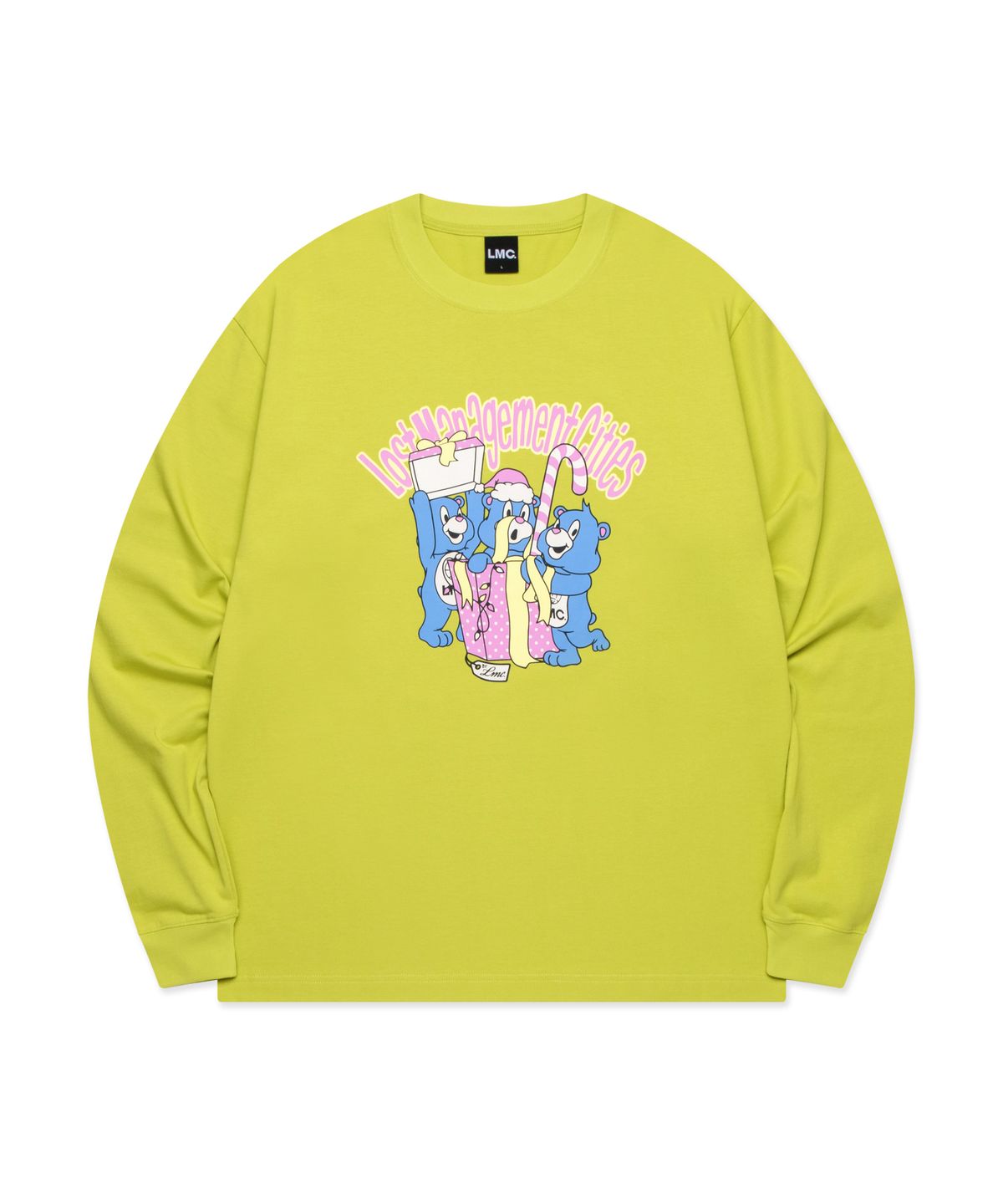 엘엠씨(LMC) SURPRISE BEAR LONG SLV TEE lime