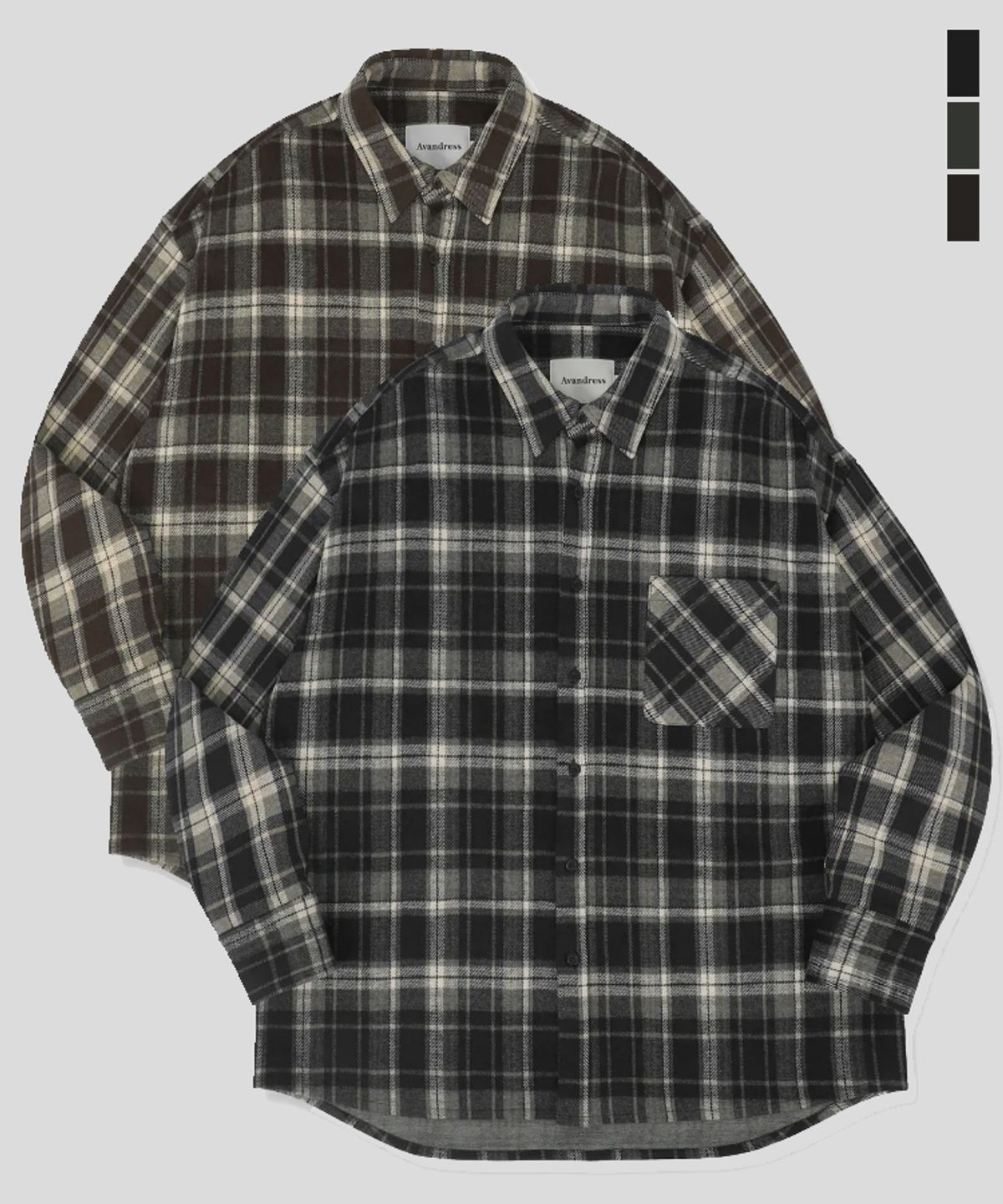 어반드레스(AVANDRESS) Aiden Check Shirt - 3COL