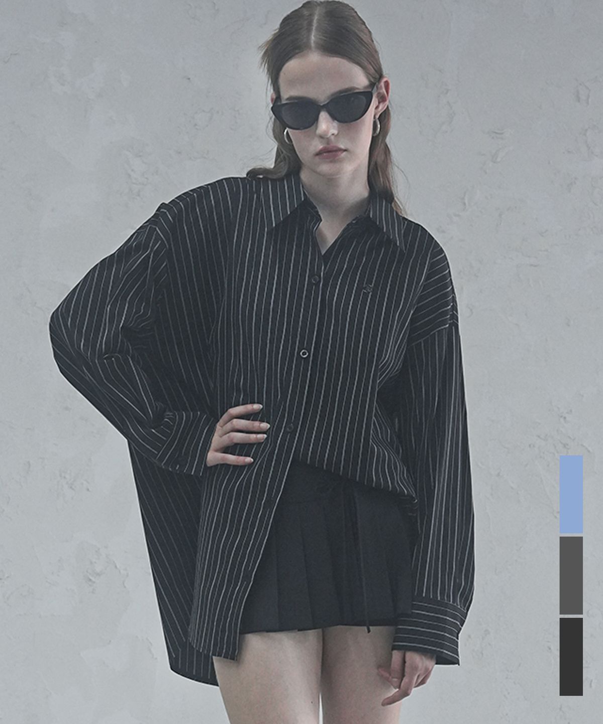 어반드레스(AVANDRESS) Excel Stripe Overfit Shirt - 3COL