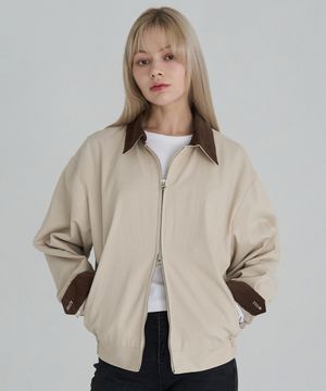 코튼 헤링턴 자켓 (베이지)