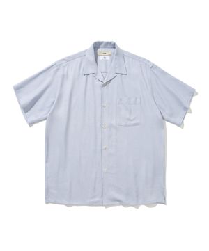 LINEN FLEXIBLE WORK OPEN COLLAR SHIRT #1