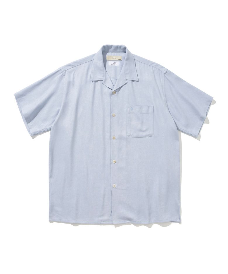 LINEN FLEXIBLE WORK OPEN COLLAR SHIRT #1