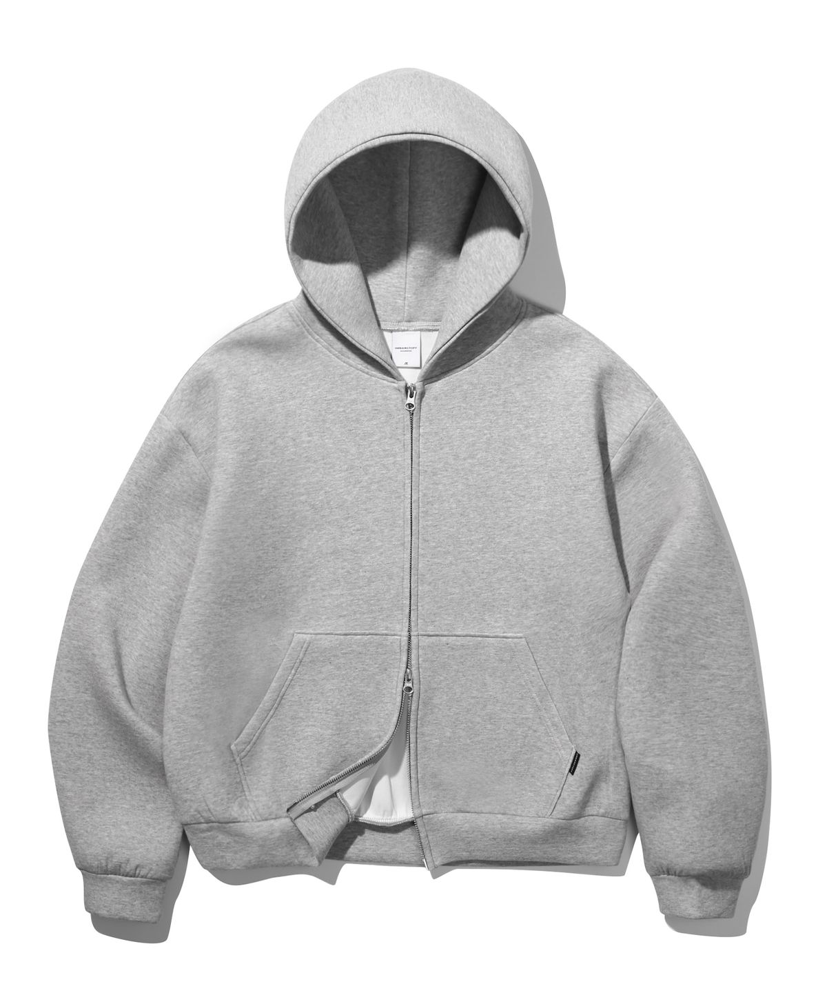어반스터프(URBANSTOFF) 네오프랜 다이버 크롭 후드 집업 (그레이)