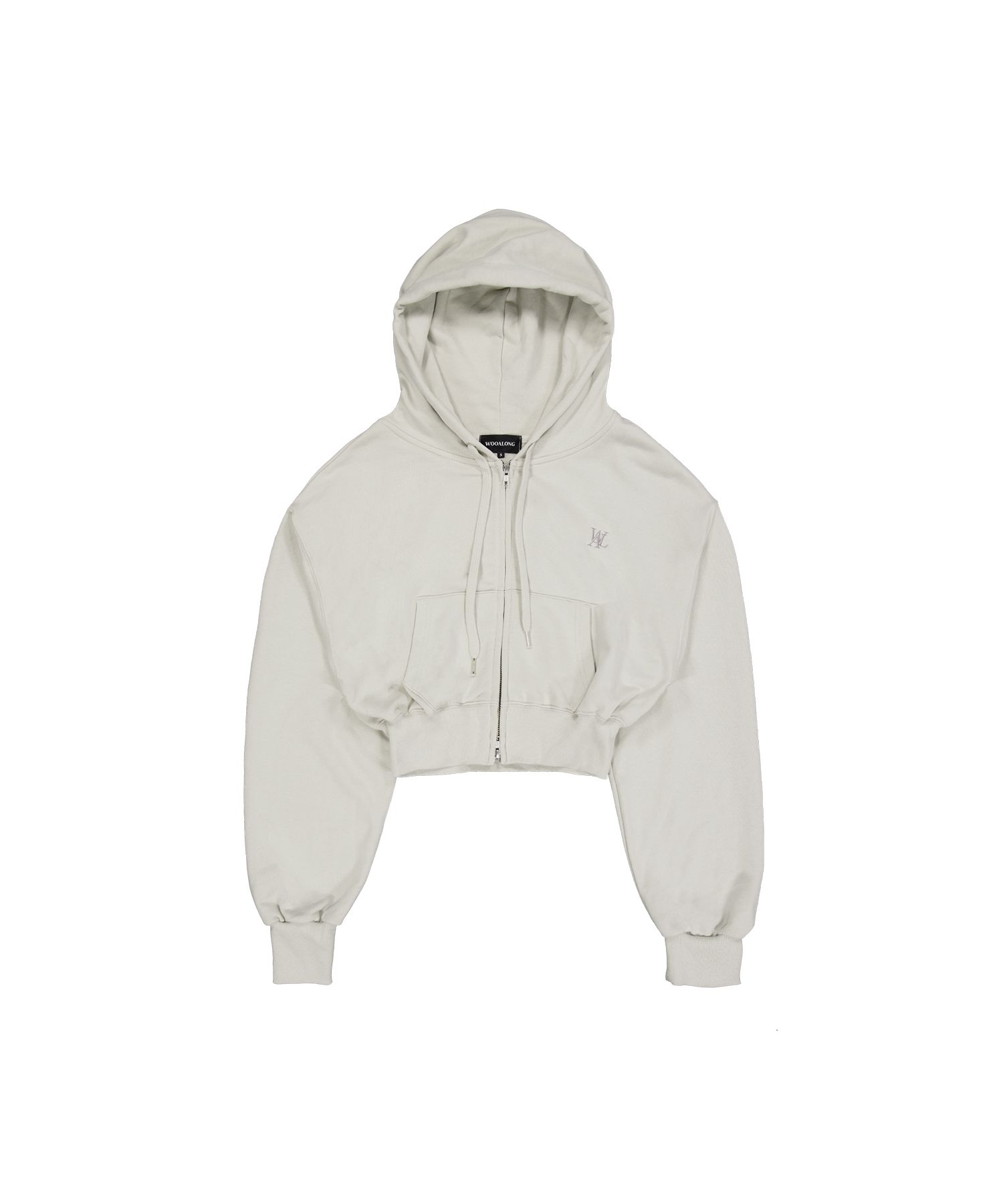[WOOALONG]24FW★WAL signature crop hood zip-up WOOALONG ウアロン Signature crop hood zip-up / WOOALONG