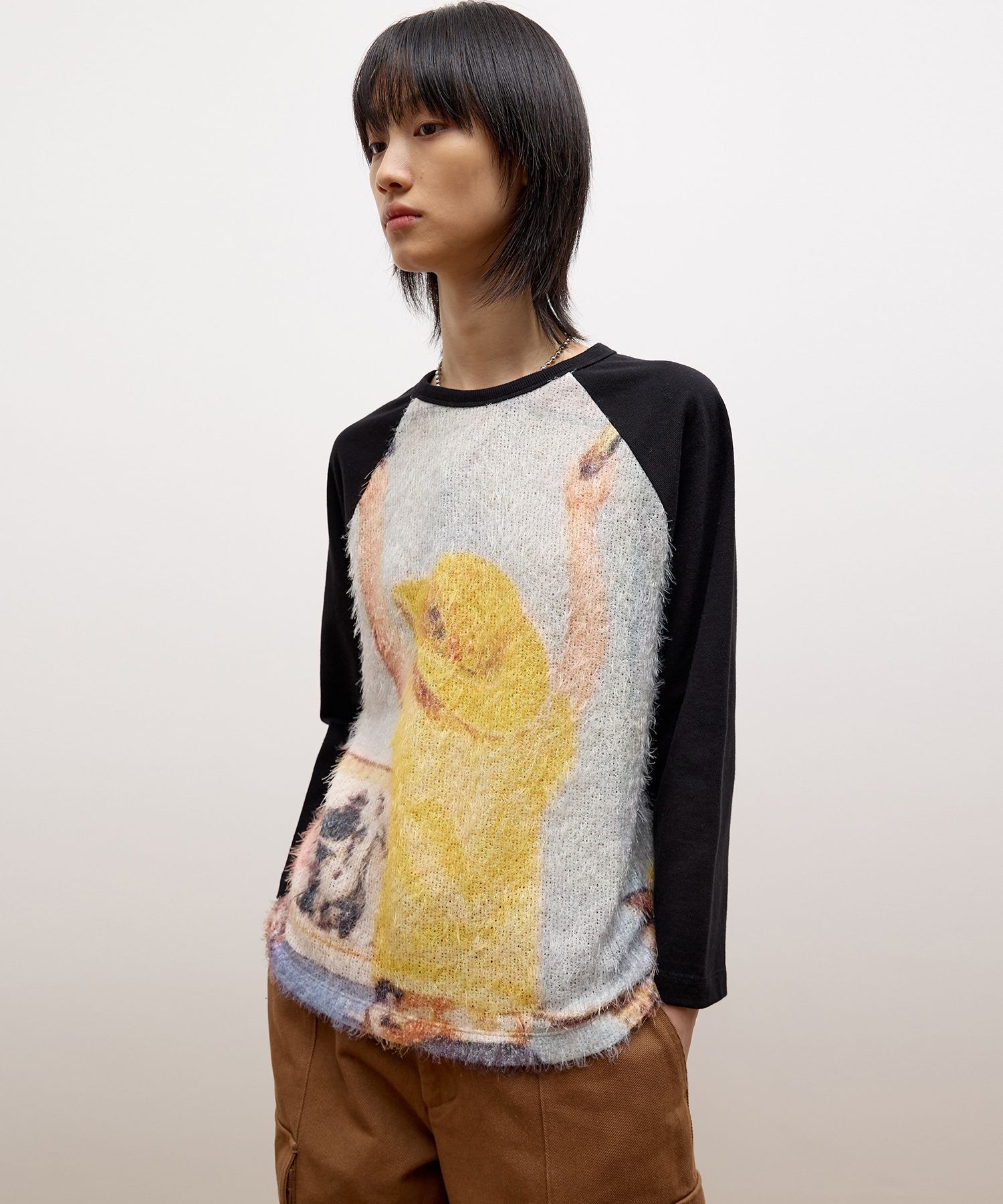 トップス AFTER PRAY Printed Raglan Long Sleeve After Pray Printed Raglan Long Sleeve T-Shirt in Black | REVOLVE