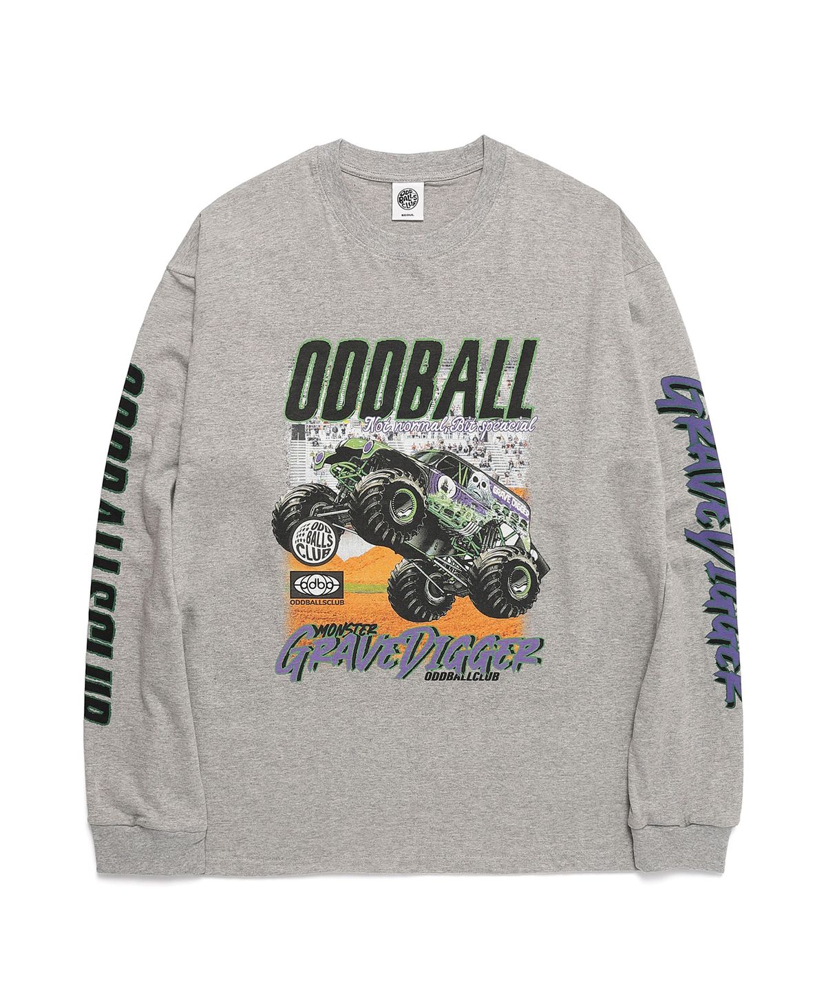 오드볼스클럽(ODDBALLS CLUB) 오드볼 몬스터 트럭 롱슬리브 멜란지