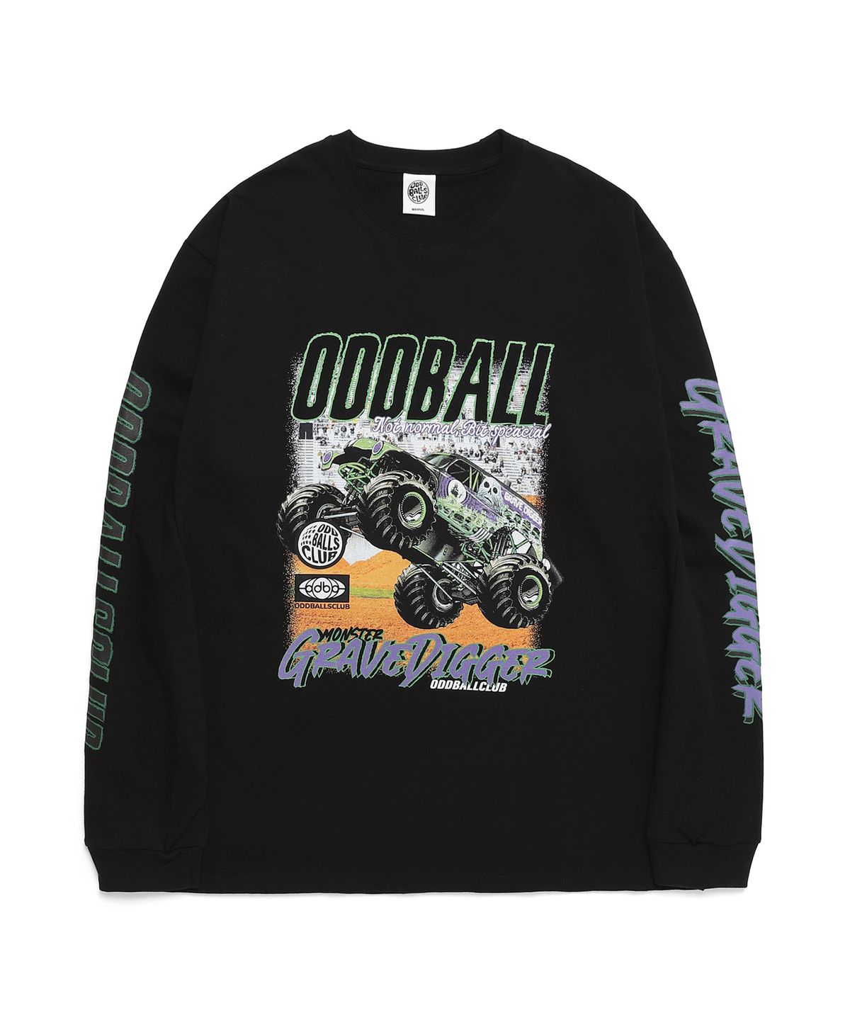 오드볼스클럽(ODDBALLS CLUB) 오드볼 몬스터 트럭 롱슬리브 블랙
