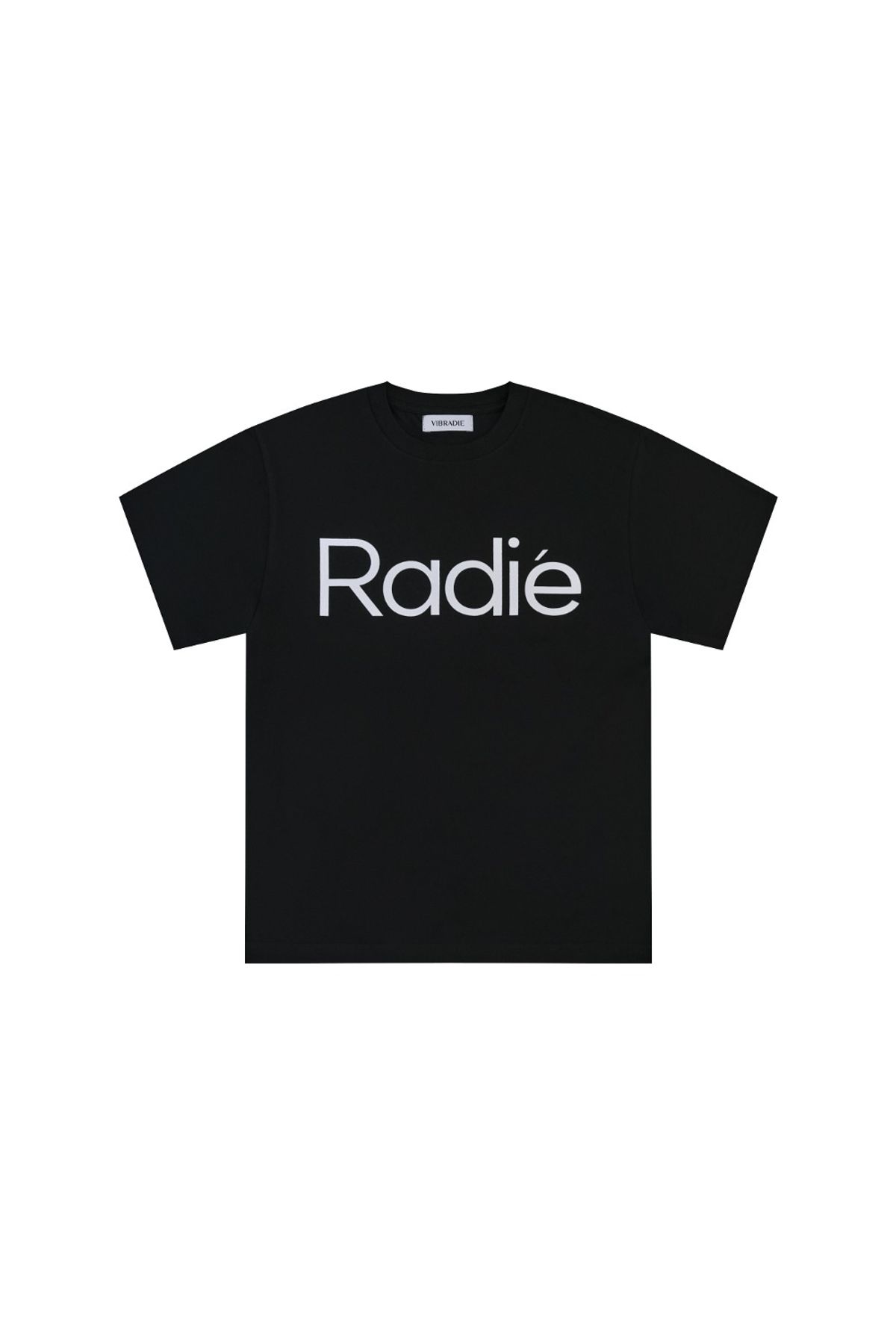 바이브라디(VIBRADIE) 바이브라디 여성 로고 블랙 반팔티