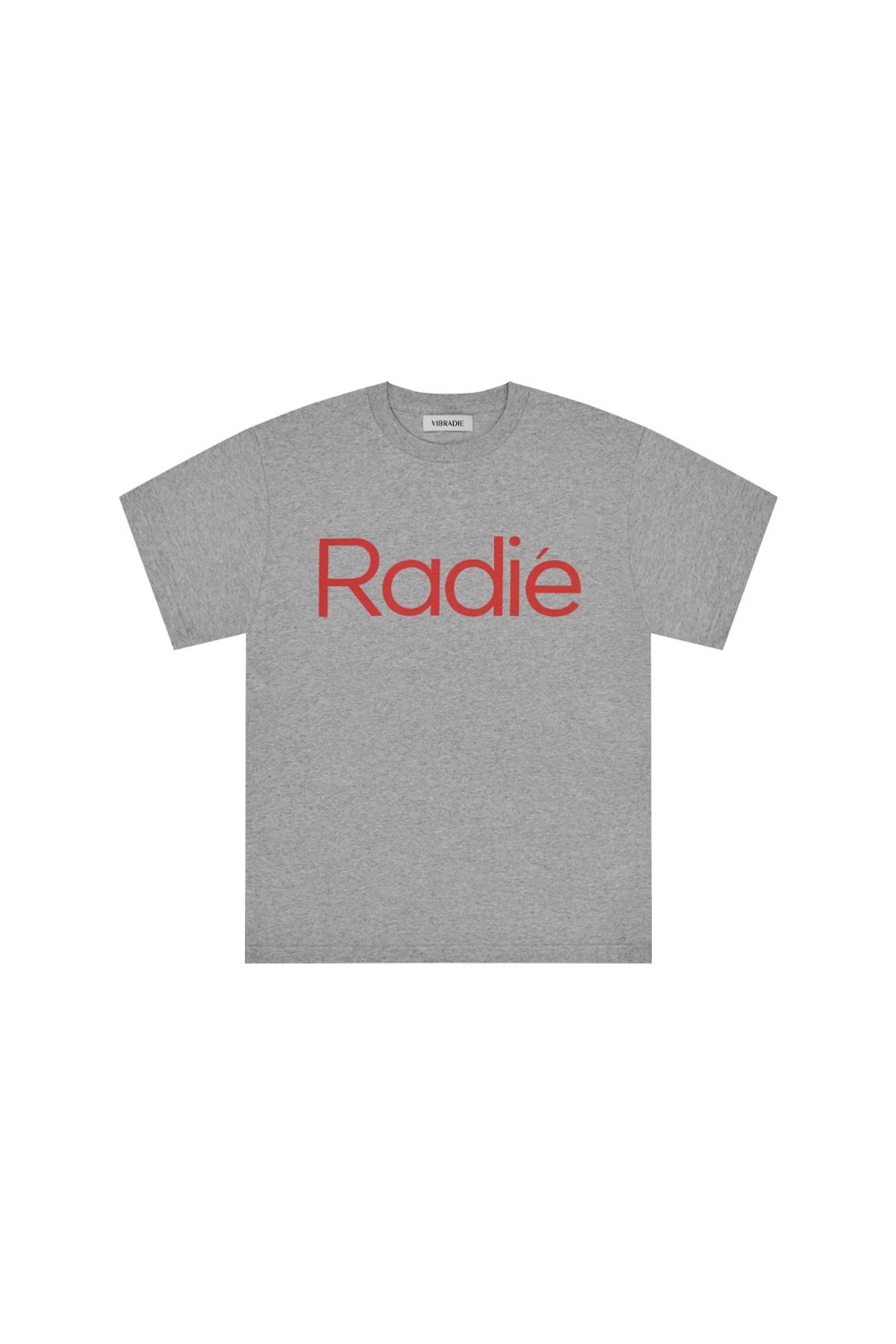 바이브라디(VIBRADIE) RADIE 여성 로고 그레이 레드 반팔티