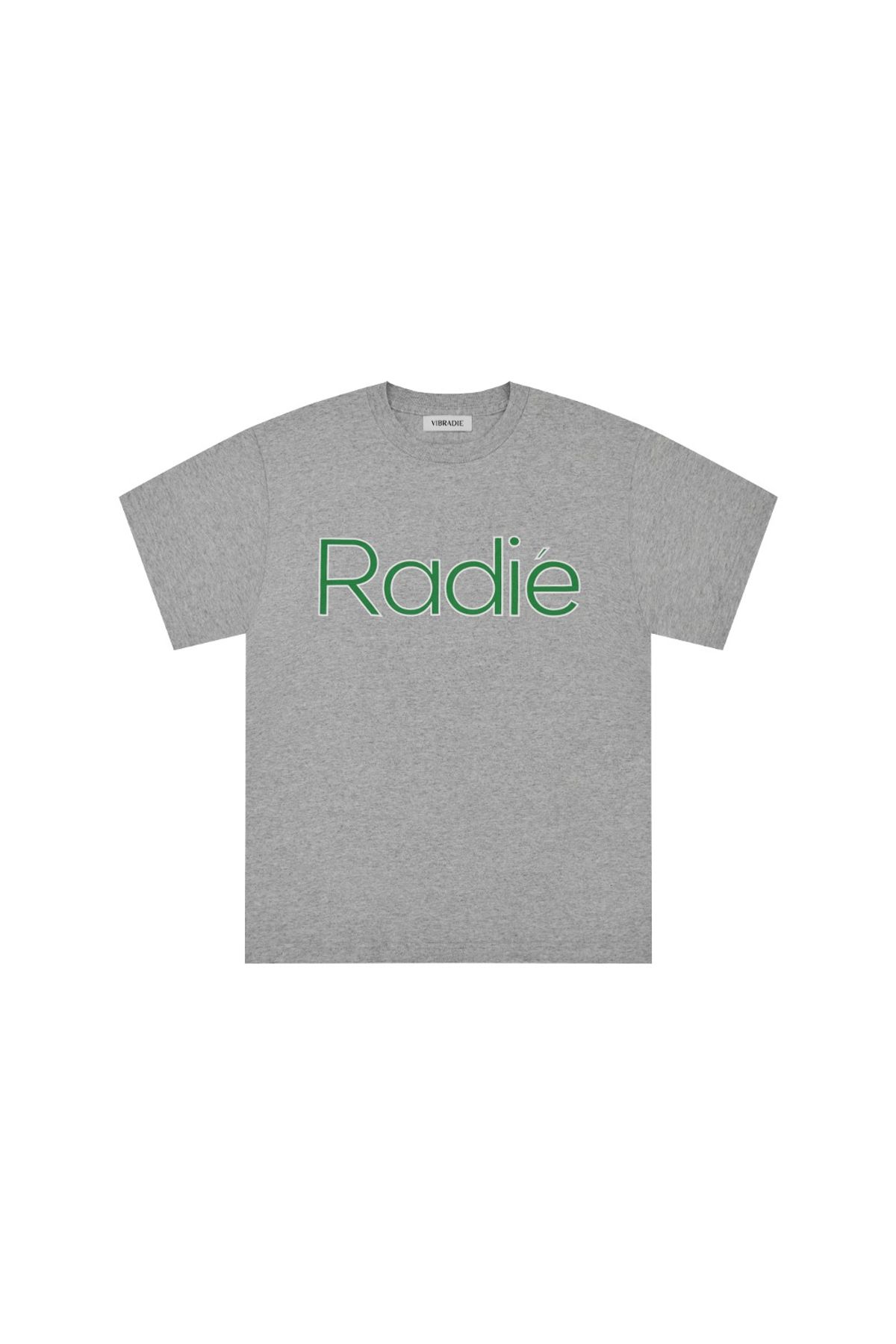 바이브라디(VIBRADIE) RADIE 여성 로고 그레이 그린 반팔티