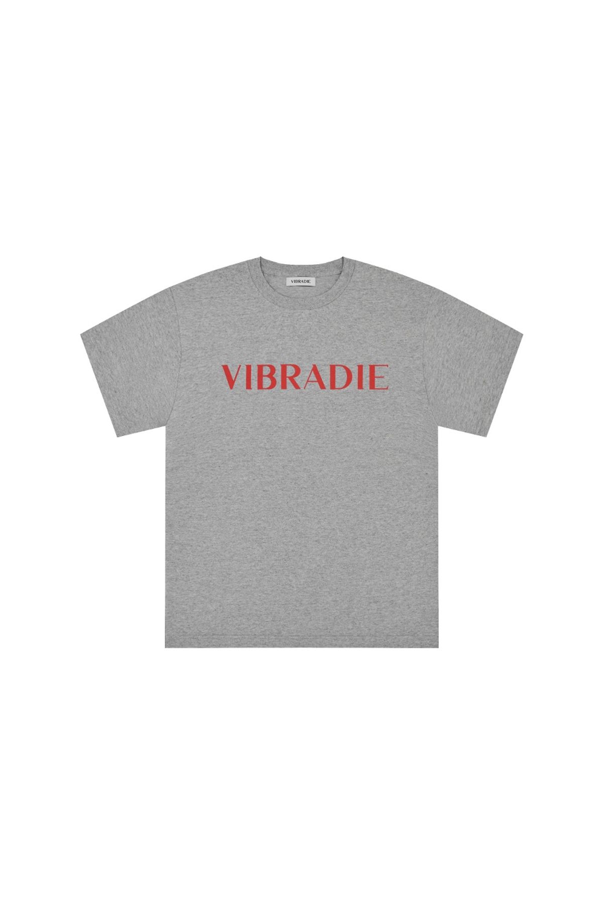 바이브라디(VIBRADIE) 바이브라디 남성  로고 그레이 반팔티