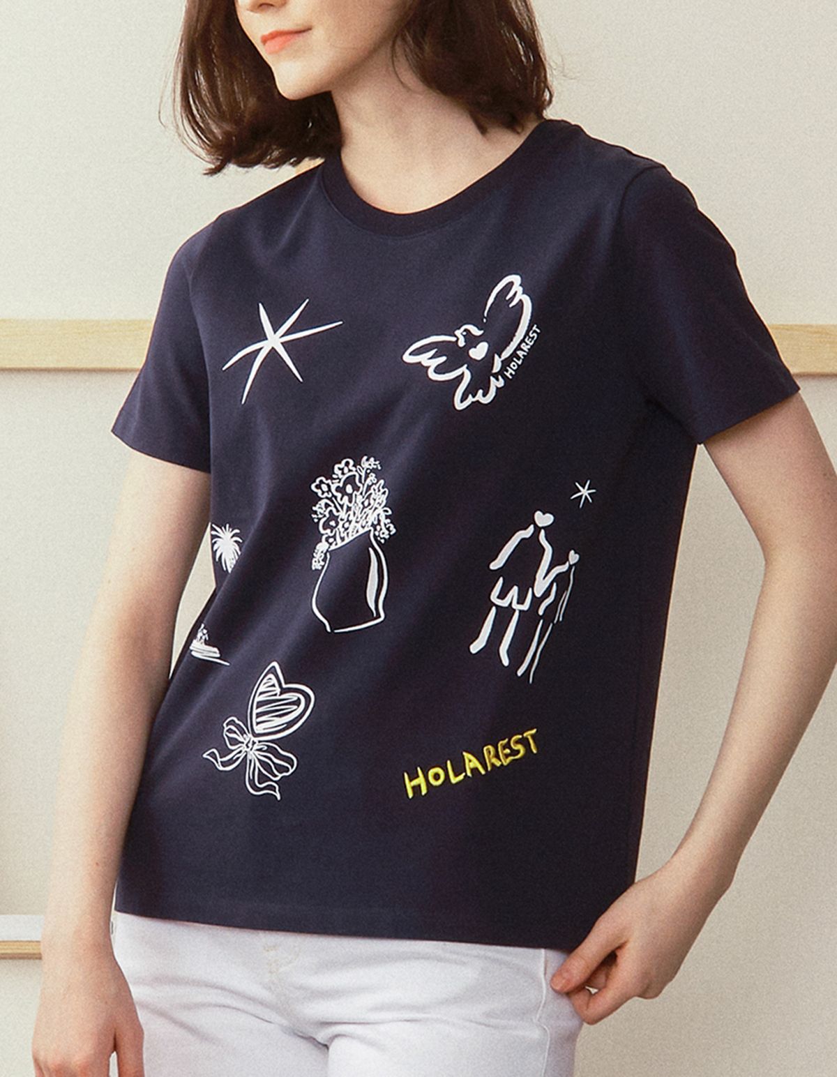 올라레스트(HOLAREST) Hola Drawing T-shirt (Midnight navy)