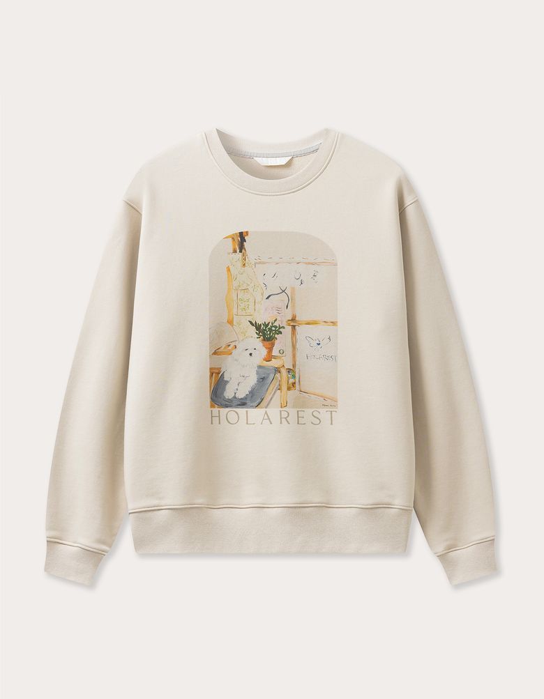 Soft Atelier Artwork Sweatshirt (Beige)