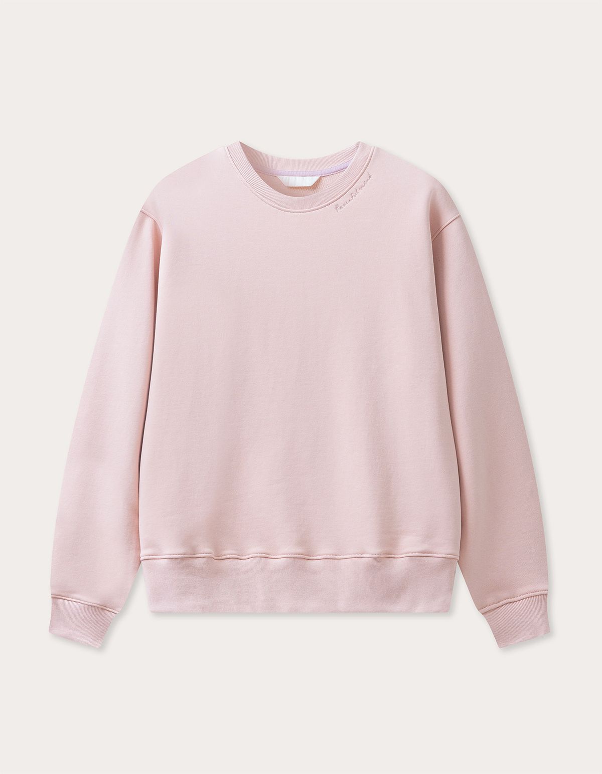 올라레스트(HOLAREST) Soft Peaceful Embroidery Sweatshirt (Pink)