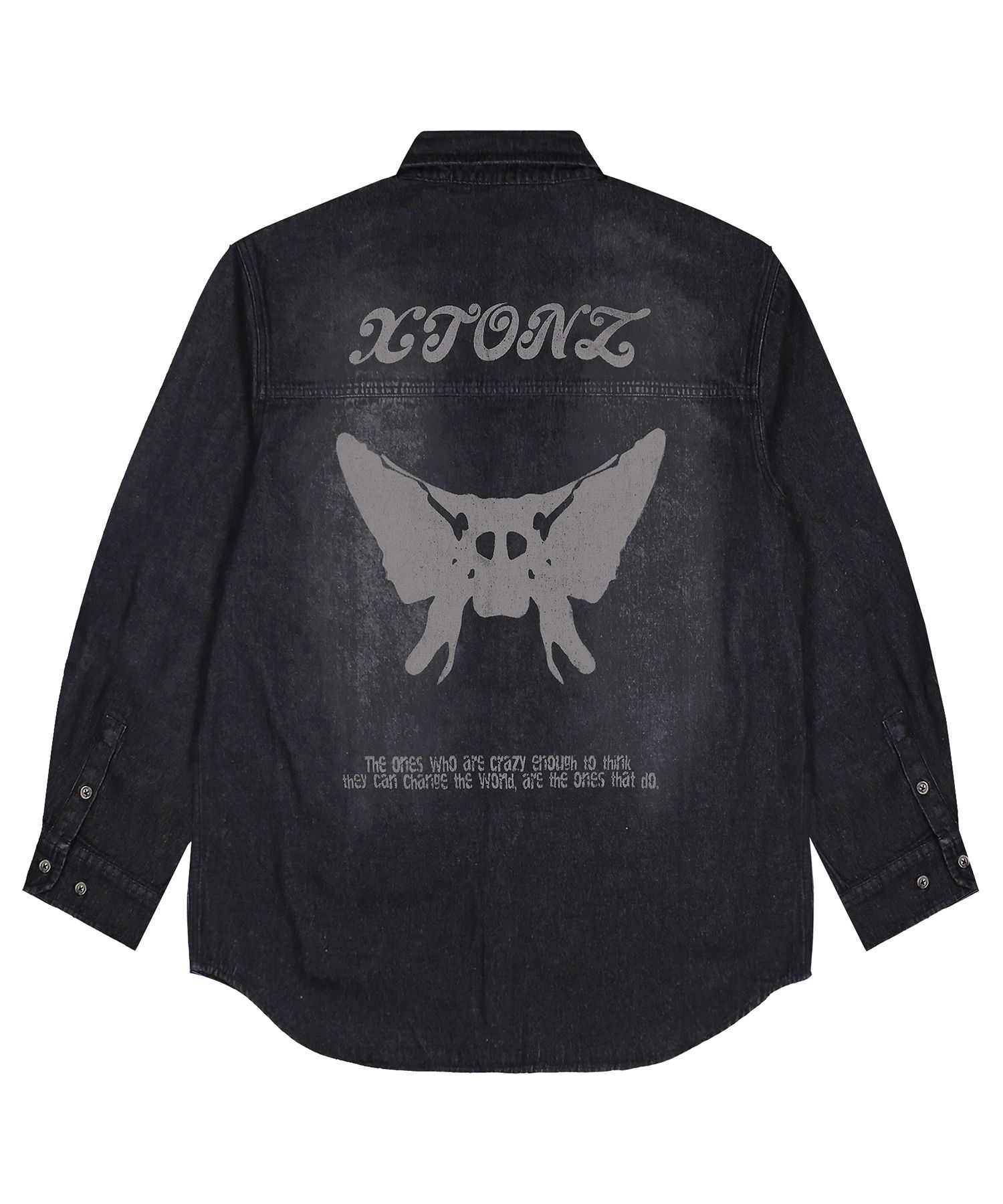★XTONZ★ XTS033 Barrow Washing Pocket Denim Shirt BLACK MUSINSA | XTONZ XTS033 Barrow Washing Pocket Denim Shirt (BLACK)