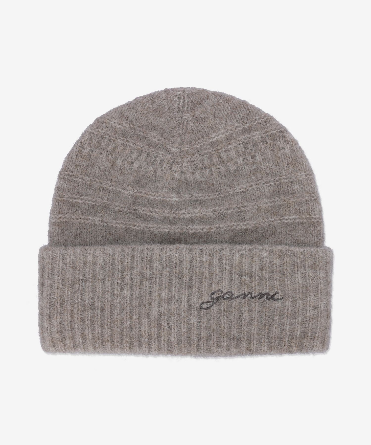 ニットキャップ・ビーニー Ganni Soft Wool Beanie Almond Milk A6061859 GANNI Women's Soft Wool Beanie | $67.90 | Saint Bernard