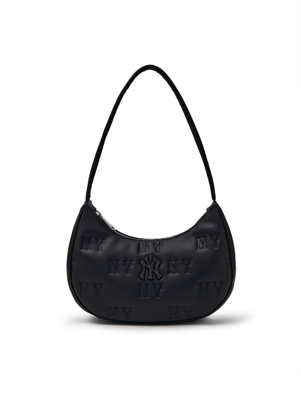 엠엘비(MLB) 클래식 모노그램 뉴 엠보 호보백 NY (Black)