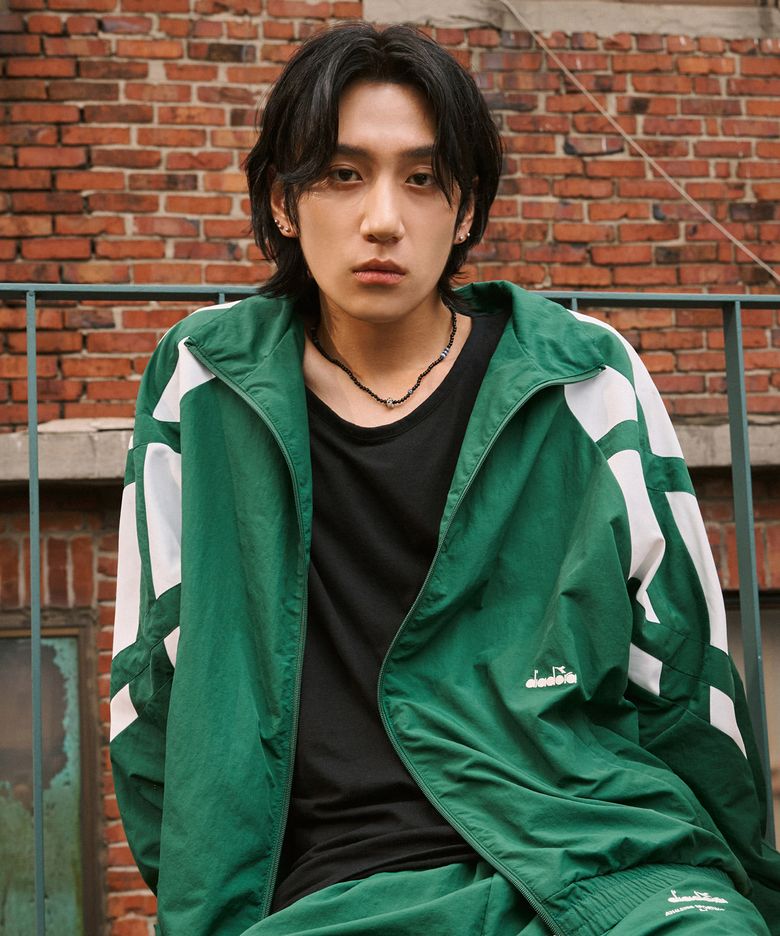 그리드 우븐 자켓 GREEN