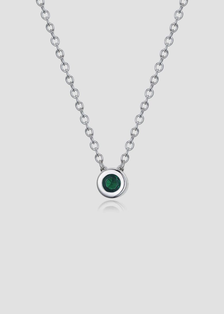 Daily Bezel Necklace _Green