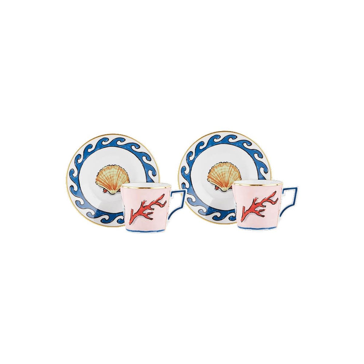 지노리1735(GINORI 1735) 네투노 에스프레소잔 2세트 핑크
