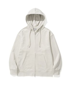 2WAY 세미 오버핏 스웻 후드 집업 [IVORY]