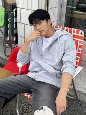 2WAY 세미 오버핏 스웻 후드 집업 [M/GREY]