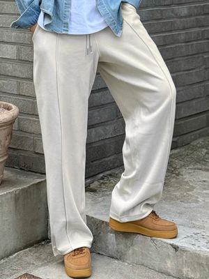 세미 와이드 스트링 스웻 팬츠 [IVORY]