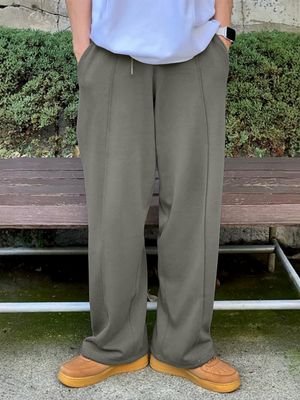 세미 와이드 스트링 스웻 팬츠 [D/GREY]