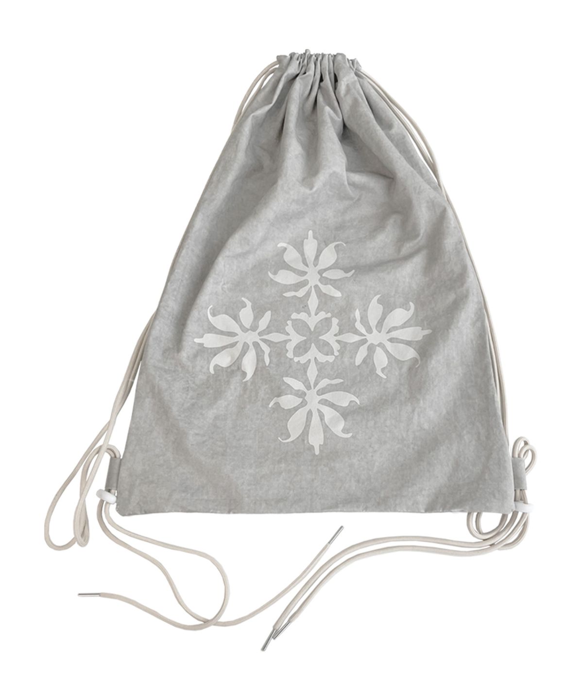 더콜디스트모먼트(THE COLDEST MOMENT) TCM flower logo gym sack (dirty white)