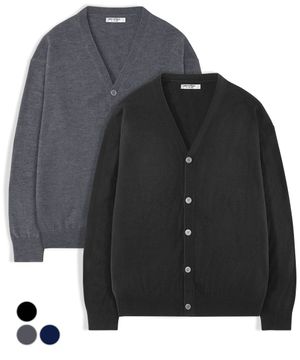 데일리 세미 오버핏 베이식 니트 가디건 4 COLOR