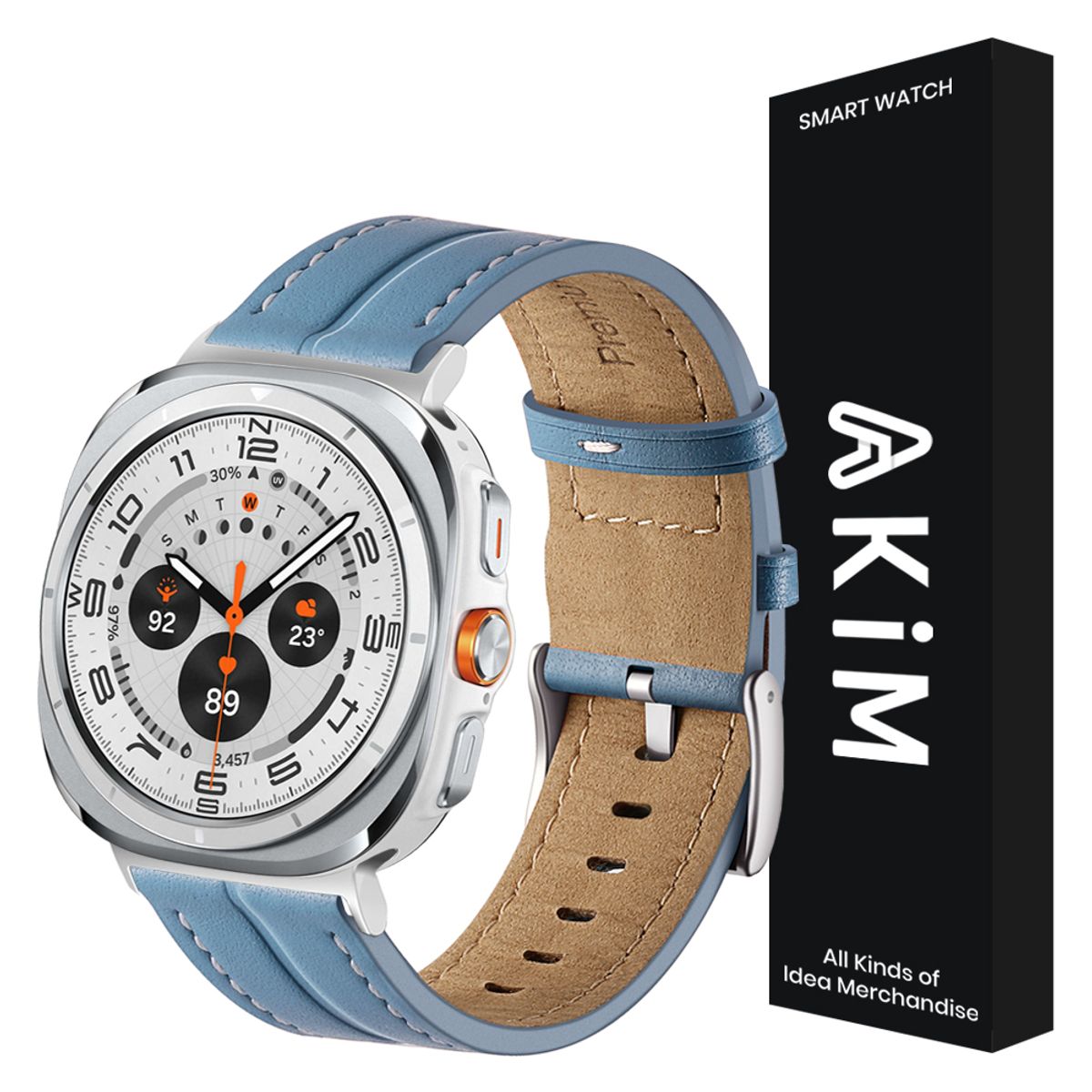 아킴(AKIM) 갤럭시워치울트라 스트랩 그리니치 소가죽 밴드 47mm