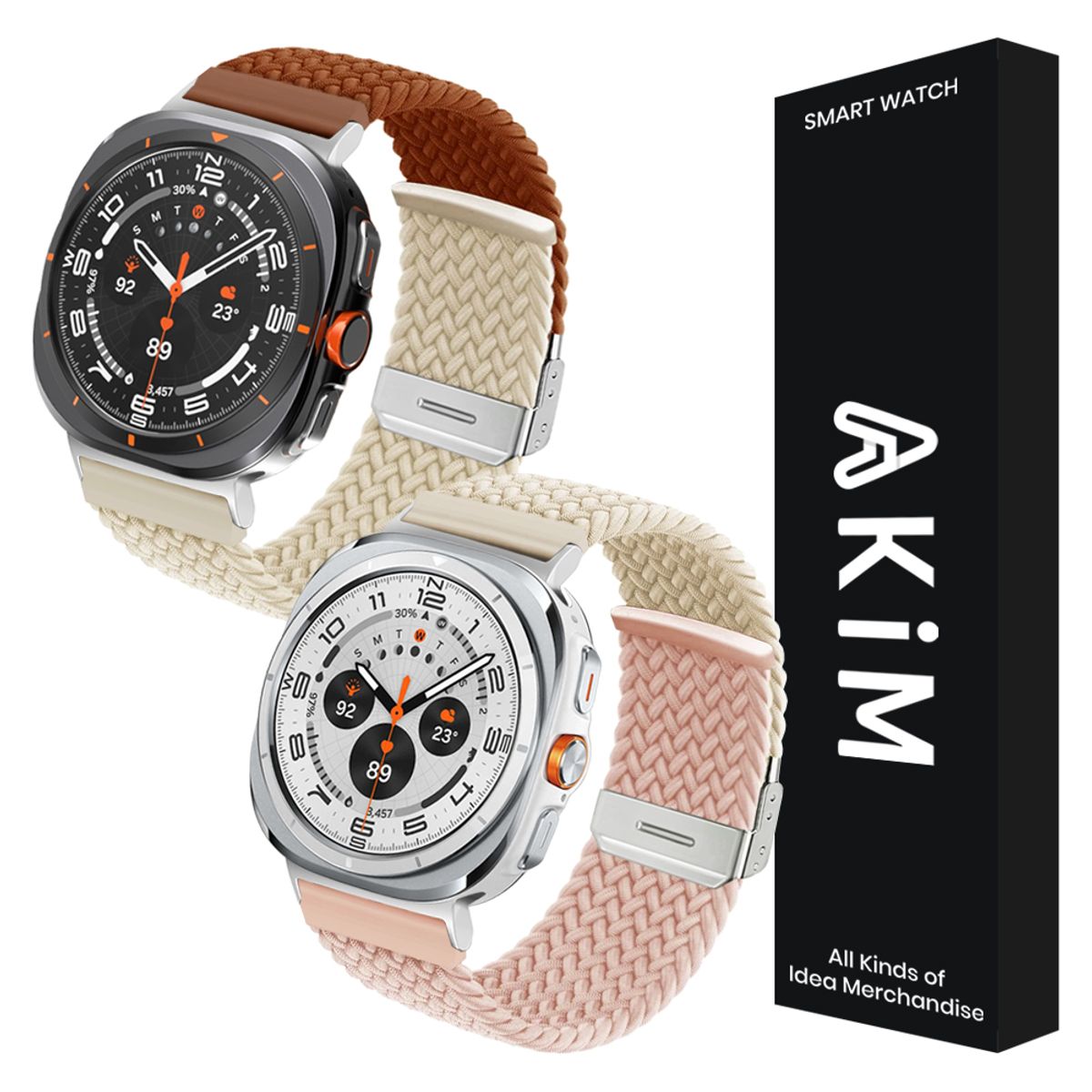 아킴(AKIM) 갤럭시워치 울트라 스트랩 투톤 브레이드 솔로루프 47mm