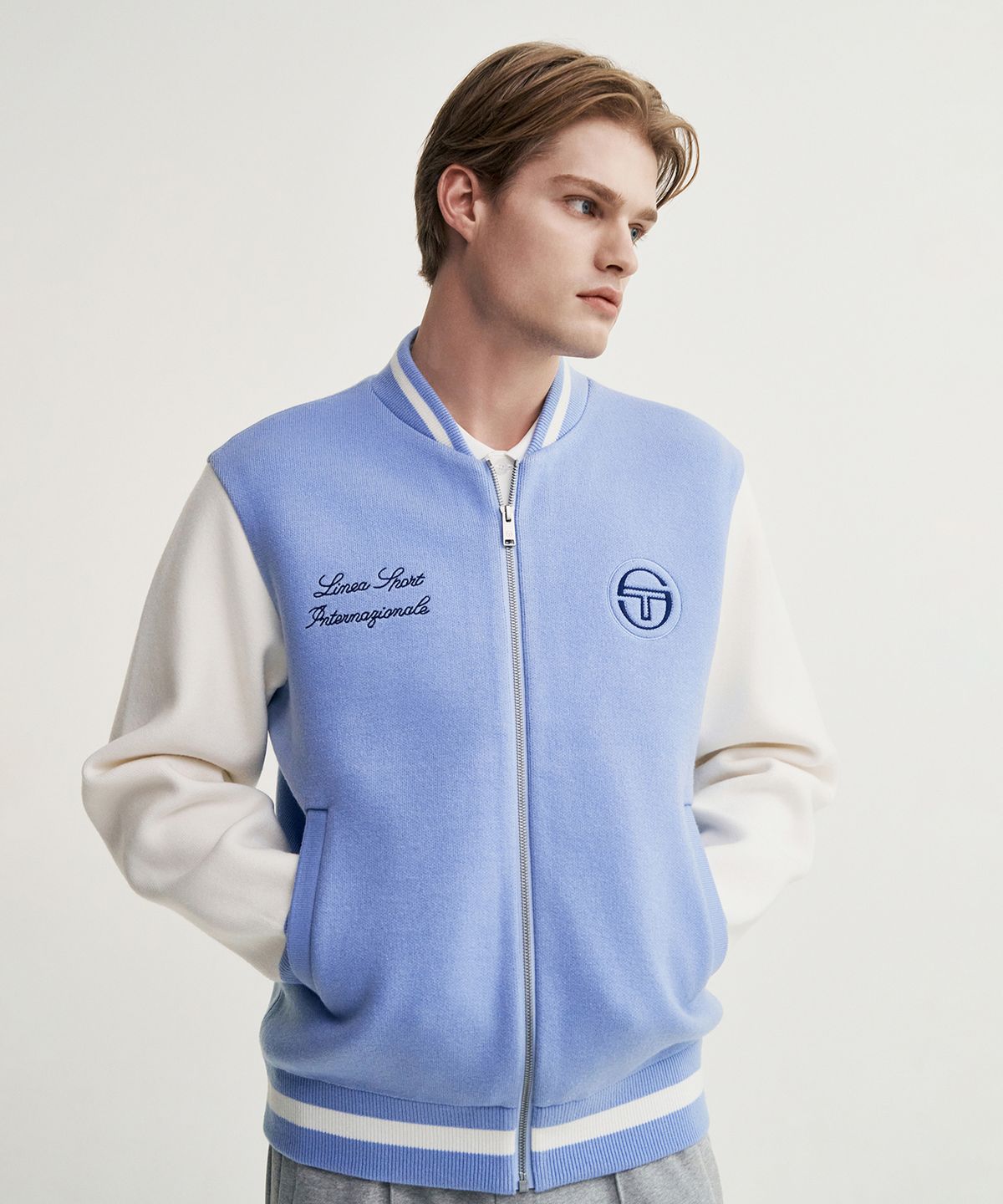 세르지오 타키니(SERGIO TACCHINI) M 프레피 바시티 가디건 (L.Blue)