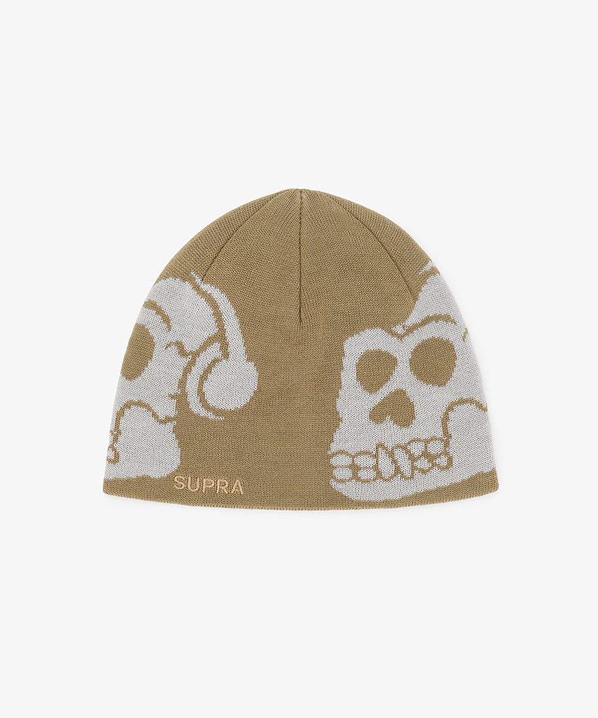 수프라(SUPRA) 스컬 자카드 로고 비니(BEIGE)