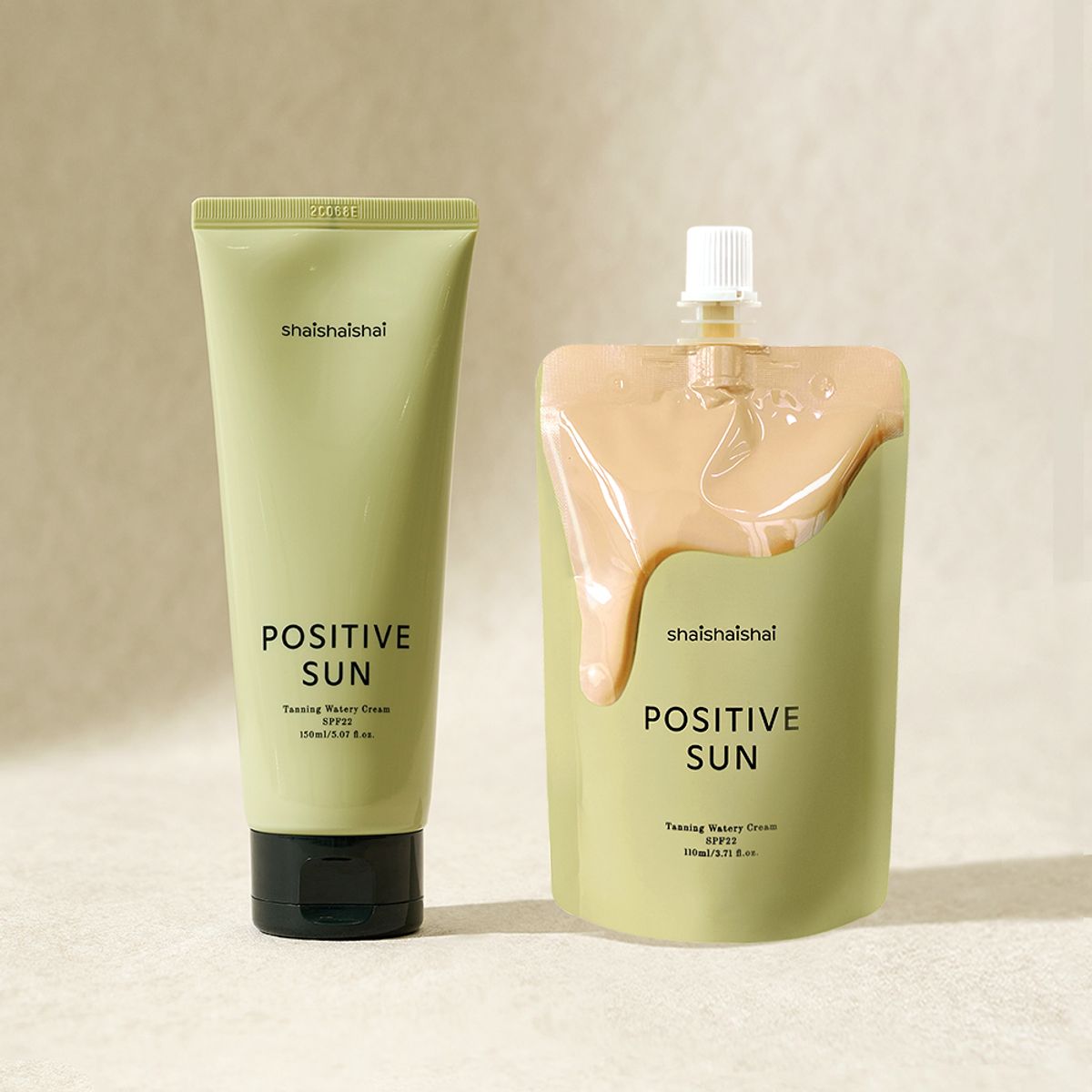 샤이샤이샤이(SHAISHAISHAI) [SET] 선 태닝 워터리 크림 SPF22 150ml + 110ml