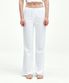 EYELET BOOTSCUT PANTS WHITE
