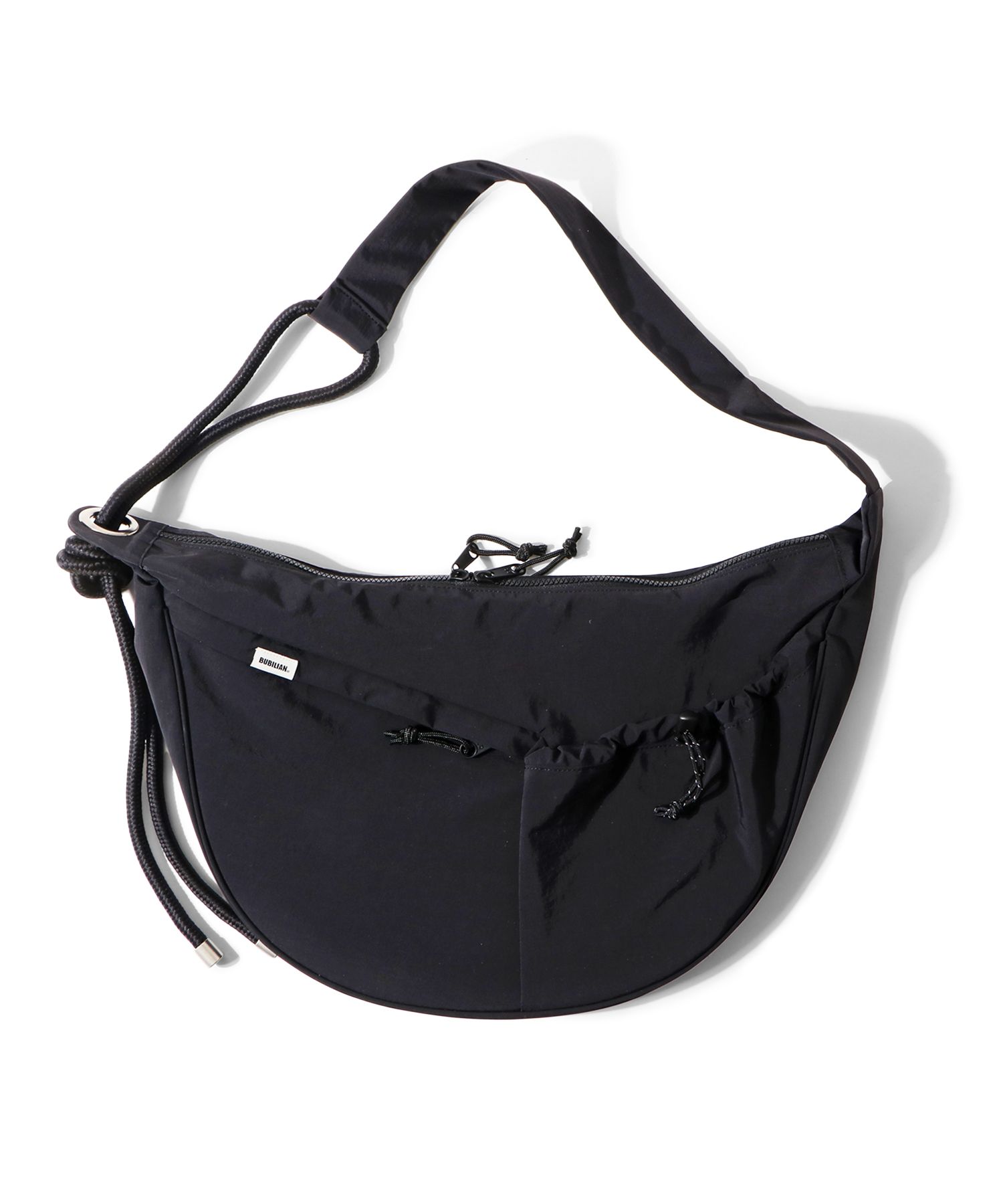 MUSINSA | BUBILIAN Half Moon Rope Crossbody Bag_Black