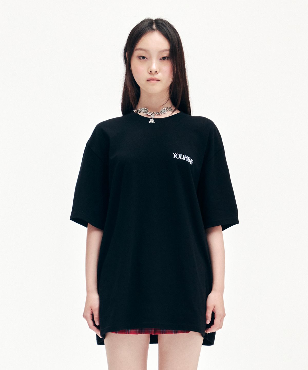 유희(YOUHEE) YOUHEE SMALL LOGO T-SHIRTS BLACK