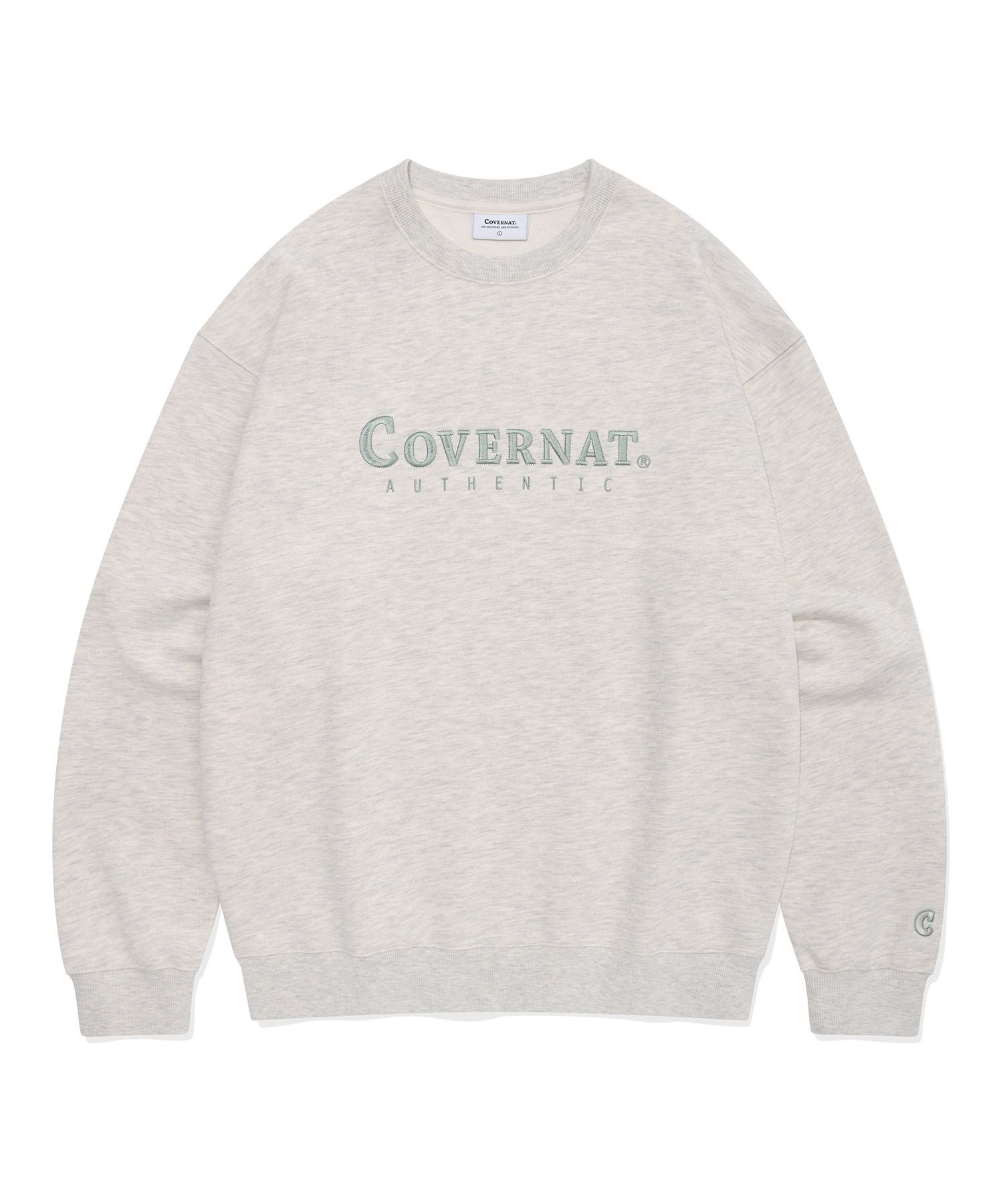 ★★COVERNAT★★ Authentic Logo Sweatshirt Oatmeal CO2403CR0 MUSINSA | COVERNAT Authentic Logo Sweatshirt Oatmeal