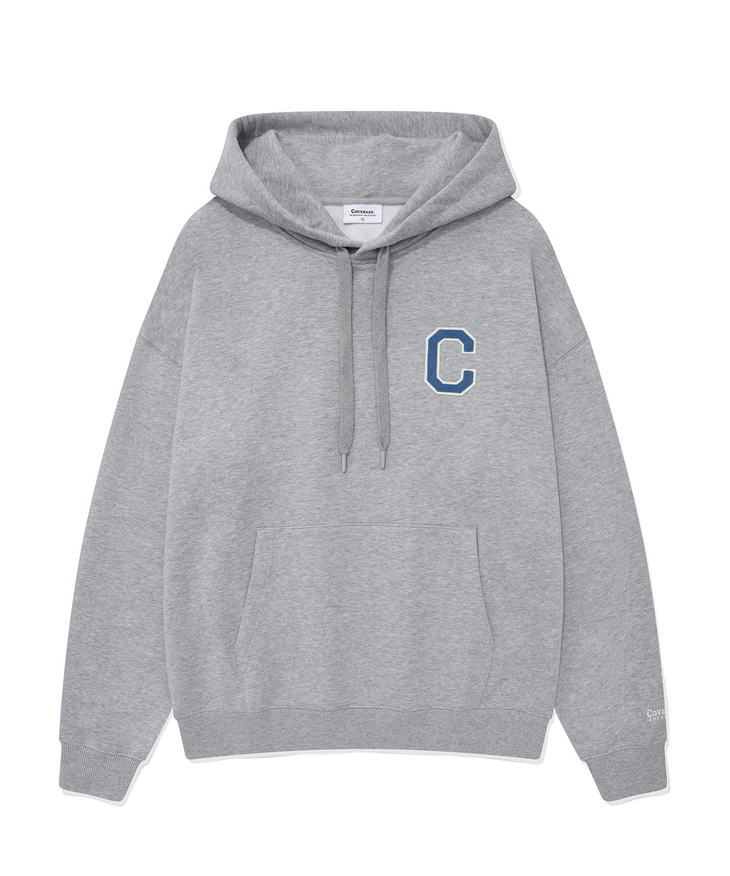 韓国人気ファッション[COVERNAT] C LOGO HOODIE MUSINSA公式 | COVERNAT C logo hoodie melange gray