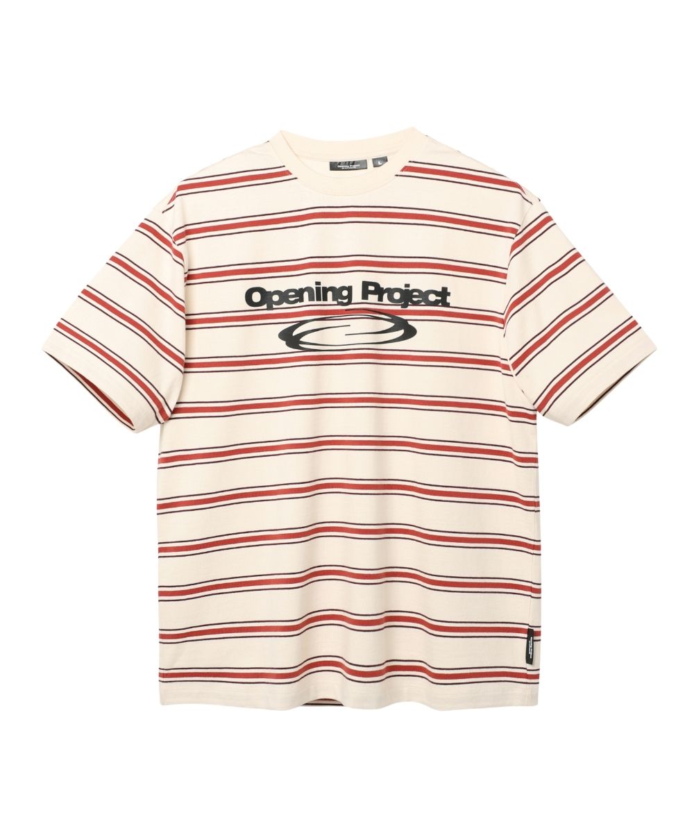 Tシャツ・カットソー Opening Project Small Logo Multi Stripe T Shirt Cream MUSINSA | OPENING PROJECT Identity Multi Stripe T Shirt - Cream