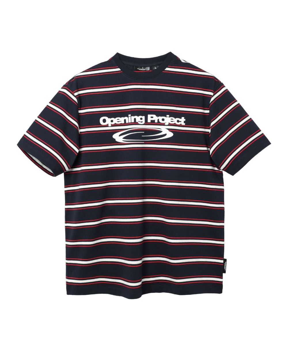 MUSINSA | OPENING PROJECT Identity Multi Stripe T Shirt - Navy