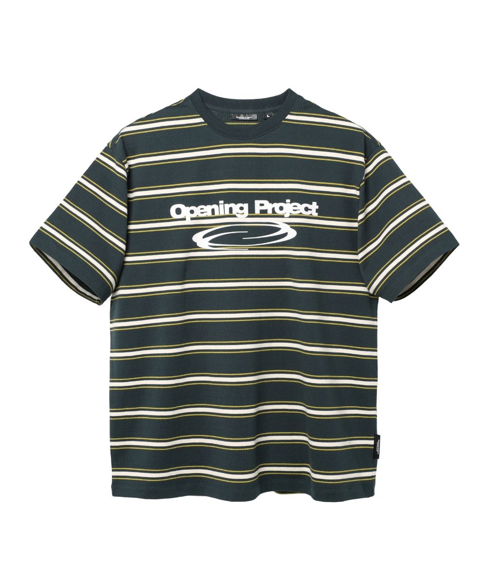 MUSINSA | OPENING PROJECT Identity Multi Stripe T Shirt - Green