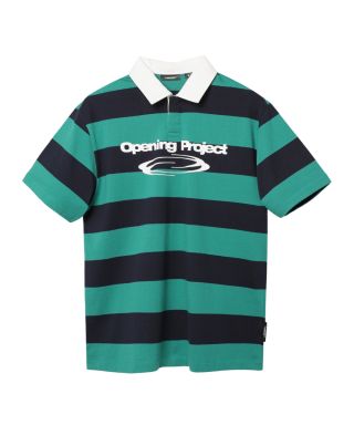 MUSINSA公式 | OPENING PROJECT Identity Stripe Collar Half T