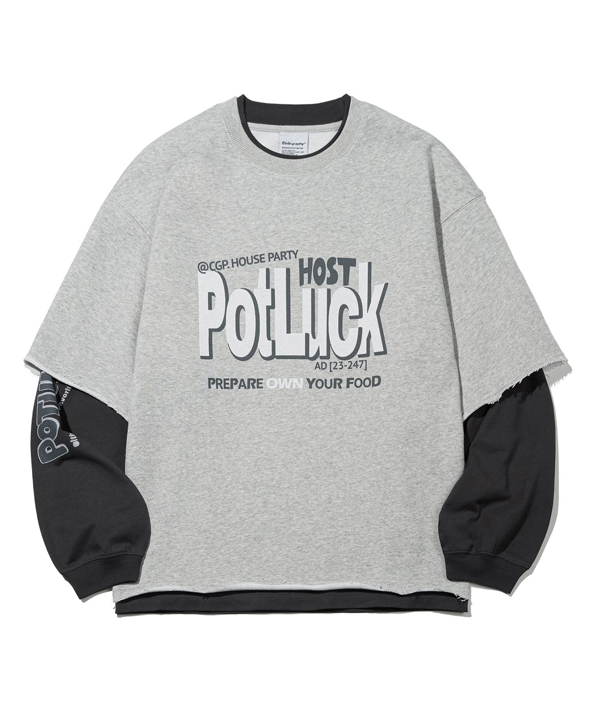 코드그라피(CGP) POT LUCK 레이어드 롱 슬리브_그레이