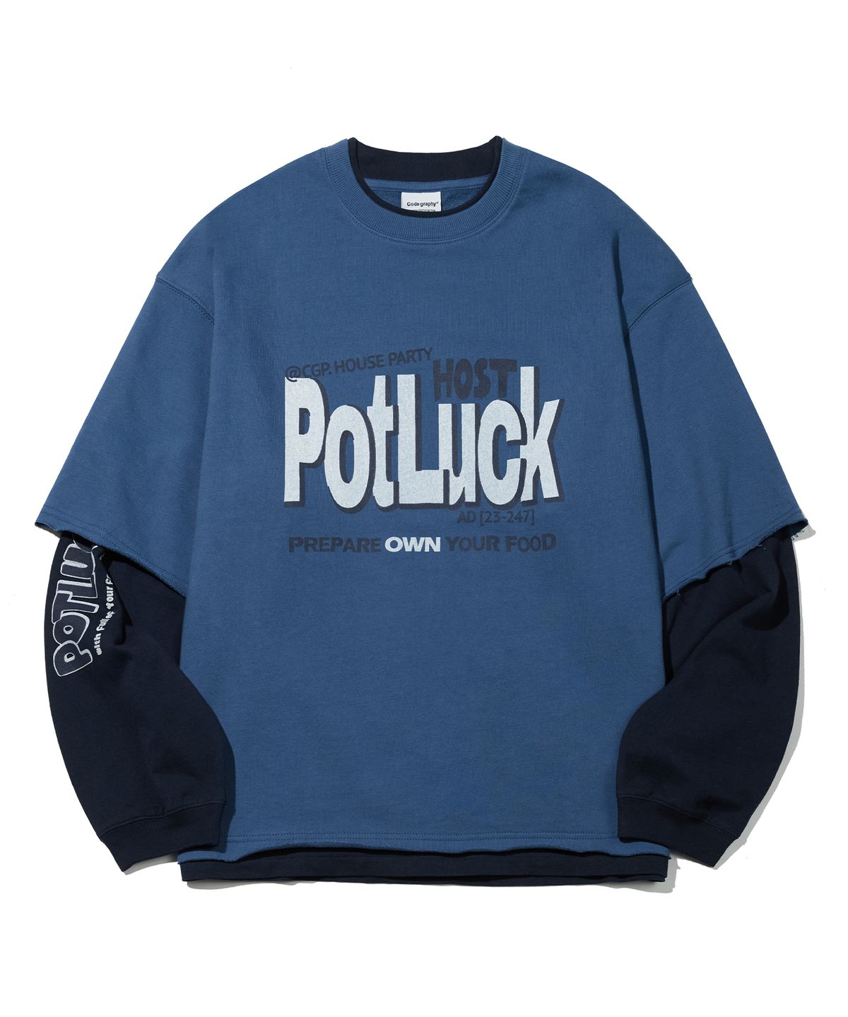 코드그라피(CGP) POT LUCK 레이어드 롱 슬리브_블루