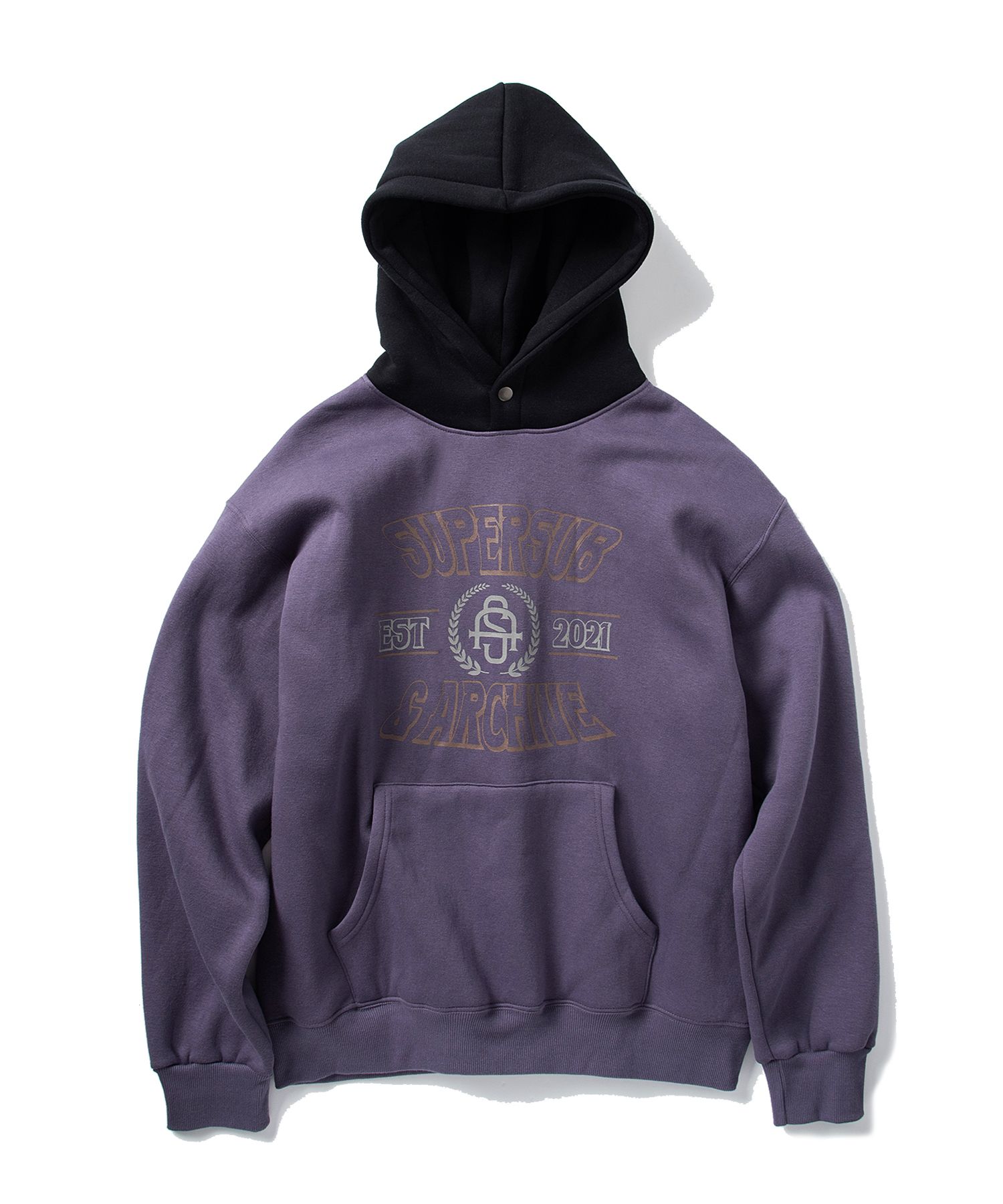 ★SUPERSUB★ Archive Snap Button Hoodie Purple RHAE MUSINSA | SUPERSUB Archive Snap Button Hoodie - Purple