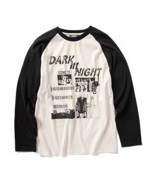 다크나이트 래글런 긴팔티 - CREAM/BLACK